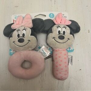 Disney Minnie Mouse Plush Lovi Rattle Set